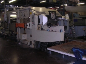 Die cutting with 3 Flexo colours BOBST 1575 (year 1974)